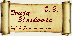 Dunja Blašković vizit kartica